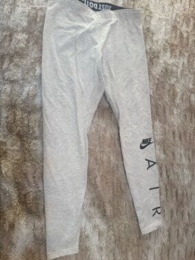 Nike Women’s Light Gray AIR Logo Leggings - Kids Bottoms